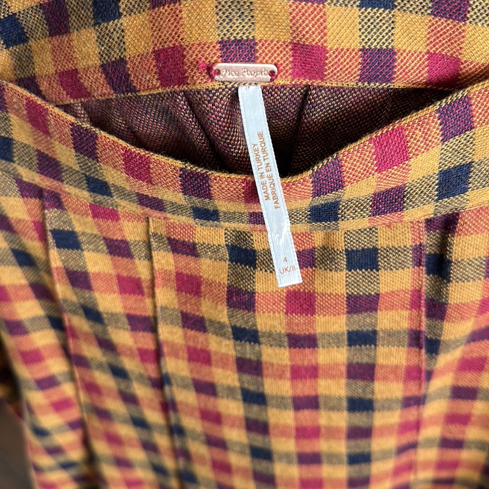 FREE PEOPLE Plaid Mini Skirt - Picture 2 of 6